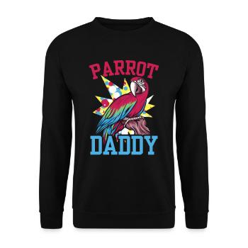 Parrot Papa Pet Parrot Animal Cute - Unisex Sweatshirt - black - Front - Alina (178cm) & Michal (187cm)