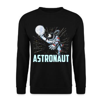Astronaute Space Astronomy Rocket Planets - Sweat-shirt Unisexe - noir - Devant - Alina (178cm) & Michal (187cm)