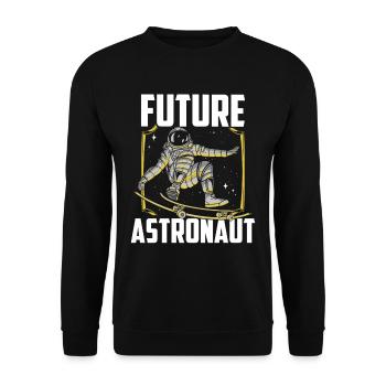 Futur astronaute Astronomy Rocket Astronomy Space - Sweat-shirt Unisexe - noir - Devant - Alina (178cm) & Michal (187cm)