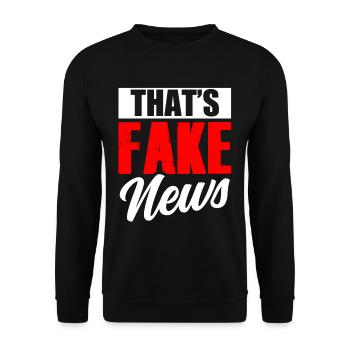 These are fake news Press law Press freedom - Unisex Sweatshirt - black - Front - Alina (178cm) & Michal (187cm)