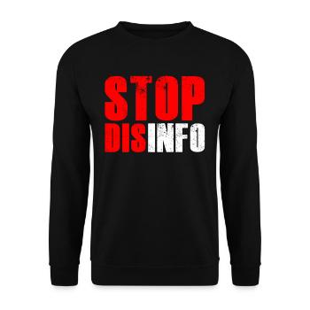 Désinfo Stop à la liberté de la presse Loi sur la liberté de la presse - Sweat-shirt Unisexe - noir - Devant - Alina (178cm) & Michal (187cm)