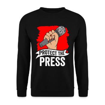 Protège la presse Loi sur la presse Liberté de la presse - Sweat-shirt Unisexe - noir - Devant - Alina (178cm) & Michal (187cm)