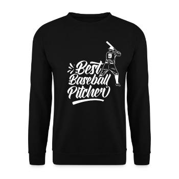 Bester Baseball-Pitcher Aller Zeiten Baseball - Unisex Pullover - Schwarz - Vorne - Alina (178cm) & Michal (187cm)