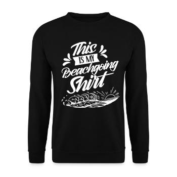 Ceci est ma chemise de plage vacances à la plage - Sweat-shirt Unisexe - noir - Devant - Alina (178cm) & Michal (187cm)