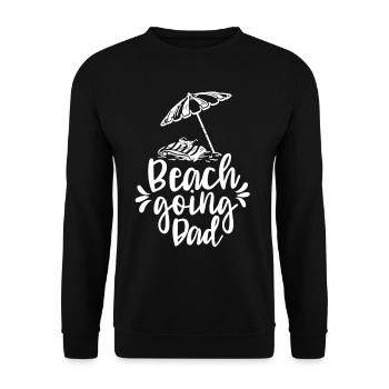 Beach visit Father Beach Beach Beach holiday - Unisex Sweatshirt - black - Front - Alina (178cm) & Michal (187cm)