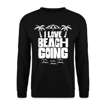 J’adore la plage vacances plage beachgoers beach beach - Sweat-shirt Unisexe - noir - Devant - Alina (178cm) & Michal (187cm)