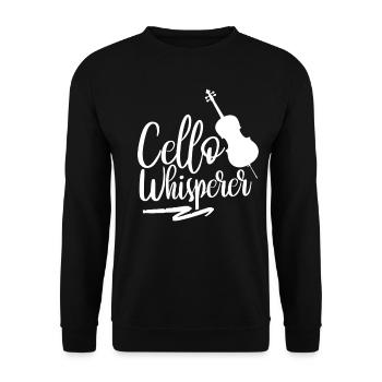Cello Whisperer Musician Cello Cellist Cellos - Unisex Sweatshirt - black - Front - Alina (178cm) & Michal (187cm)