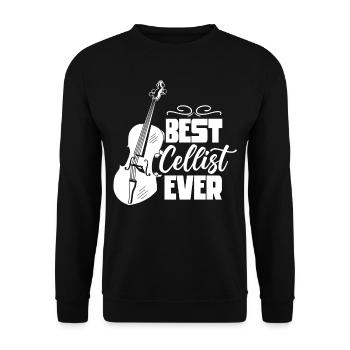 Best cellist of all time Cello cello musician - Unisex Sweatshirt - black - Front - Alina (178cm) & Michal (187cm)