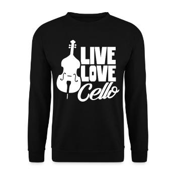Life Dear Cello Musicien Violoncelliste Violoncelles - Sweat-shirt Unisexe - noir - Devant - Alina (178cm) & Michal (187cm)