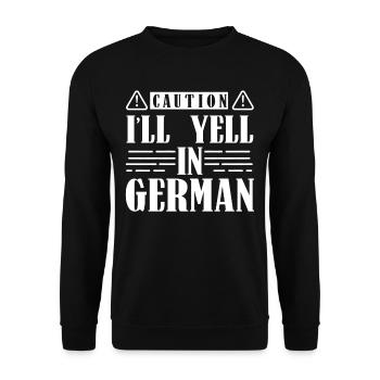 Attention je crie sur l’Allemagne allemande - Sweat-shirt Unisexe - noir - Devant - Alina (178cm) & Michal (187cm)