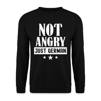 Not angry only German Germany's voice - Unisex Sweatshirt - black - Front - Alina (178cm) & Michal (187cm)
