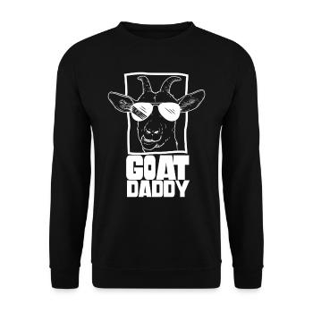 Goats Papa lover Animal Goat Domestic Goat - Unisex Sweatshirt - black - Front - Alina (178cm) & Michal (187cm)