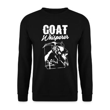 Goats Whisperer Goat Whisperer Goat Animal - Unisex Sweatshirt - black - Front - Alina (178cm) & Michal (187cm)