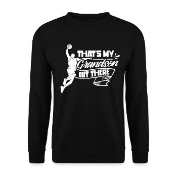 This is my grandson out there playing basketball - Unisex Sweatshirt - black - Front - Alina (178cm) & Michal (187cm)