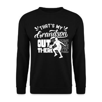 This is my grandson out there playing basketball - Unisex Sweatshirt - black - Front - Alina (178cm) & Michal (187cm)