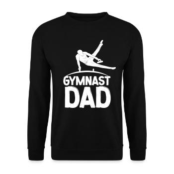 Gymnast Father Gymnast Gymnastics Lovers Gymnastics Gymnastics - Unisex Sweatshirt - black - Front - Alina (178cm) & Michal (187cm)