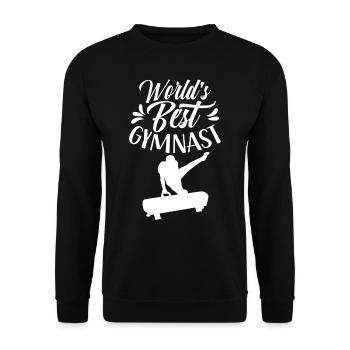Der Beste Turner Der Welt Gymnast Gymnastik - Unisex Pullover - Schwarz - Vorne - Alina (178cm) & Michal (187cm)