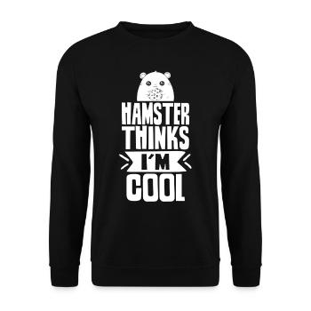 Mon hamster pense que je suis un propriétaire d’animal cool - Sweat-shirt Unisexe - noir - Devant - Alina (178cm) & Michal (187cm)