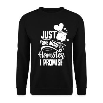 Nur Noch Ein Hamster Versprochen Besitzer Haustier - Unisex Pullover - Schwarz - Vorne - Alina (178cm) & Michal (187cm)