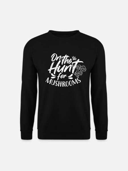 Auf Der Suche Nach Pilzen Pilze Pilzesammler - Unisex Pullover - Schwarz
