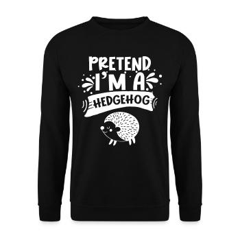 Imaginez que je suis un hérisson mignon - Sweat-shirt Unisexe - noir - Devant - Alina (178cm) & Michal (187cm)