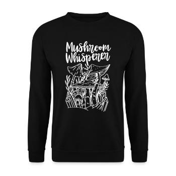 Mushroom Whisperer Mushroom Whisperer Mushroom Picker Mushrooms - Unisex Sweatshirt - black - Front - Alina (178cm) & Michal (187cm)