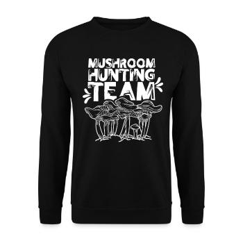 Mushroom pickers Team Mushroom pickers Mushroom pickers - Unisex Sweatshirt - black - Front - Alina (178cm) & Michal (187cm)