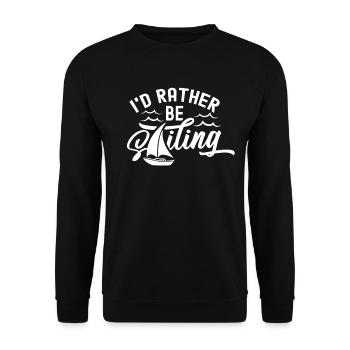 Je préférerais naviguer marin capitaine voilier - Sweat-shirt Unisexe - noir - Devant - Alina (178cm) & Michal (187cm)