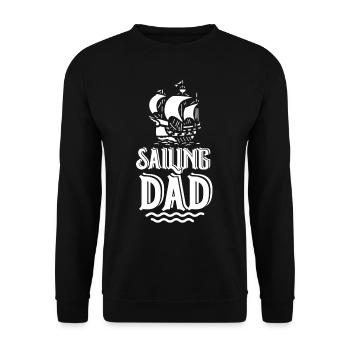 Père voilier Capitaine Marins Voilier - Sweat-shirt Unisexe - noir - Devant - Alina (178cm) & Michal (187cm)