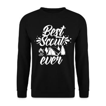 Bester Pfadfinder Überhaupt Zeltlager Sippe - Unisex Pullover - Schwarz - Vorne - Alina (178cm) & Michal (187cm)
