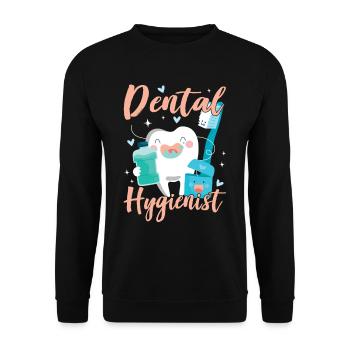 Dental Hygienists Dental Hygiene Dental Team - Unisex Sweatshirt - black - Front - Alina (178cm) & Michal (187cm)
