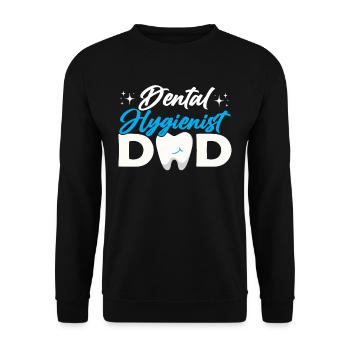 Dental Hygienist Dad Team Dental Hygiene Dentist - Unisex Sweatshirt - black - Front - Alina (178cm) & Michal (187cm)