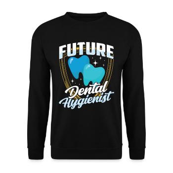 Future dental hygienist dental hygiene team - Unisex Sweatshirt - black - Front - Alina (178cm) & Michal (187cm)