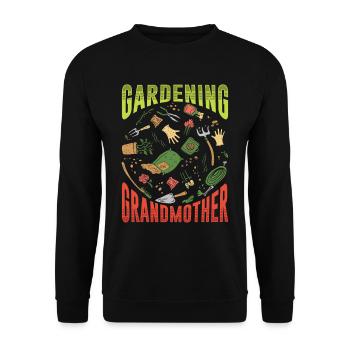 Gartenarbeit Großmutter Garten Oma Gärtnerin - Unisex Pullover - Schwarz - Vorne - Alina (178cm) & Michal (187cm)