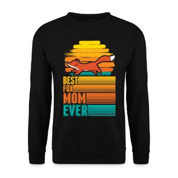 Best Fox Mom Ever Fuchs Mama - Unisex Sweatshirt - black - Front - Alina (178cm) & Michal (187cm)