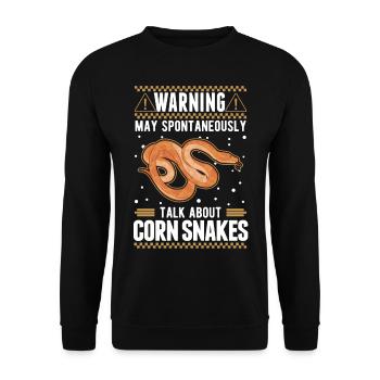 Avertissement Corn Snake Gift Corn Snake - Sweat-shirt Unisexe - noir - Devant - Alina (178cm) & Michal (187cm)