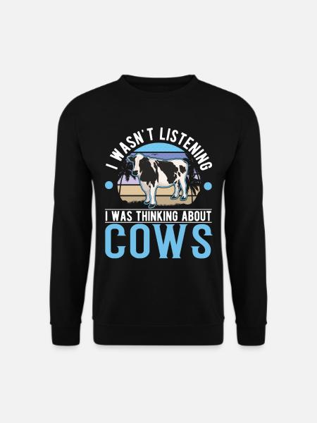 Kuh Rinderzüchter Landwird Bauer Kühe - Unisex Pullover - Schwarz