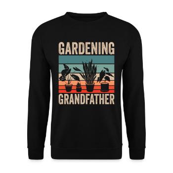Grand-père jardinier grand-père jardinier - Sweat-shirt Unisexe - noir - Devant - Alina (178cm) & Michal (187cm)