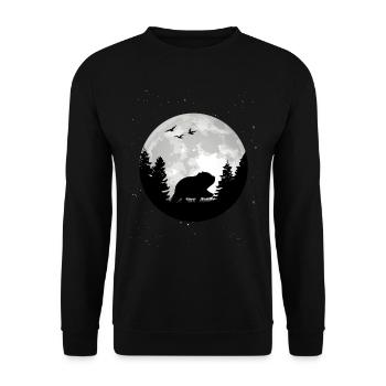 Wombat Mond - Unisex Pullover - Schwarz - Vorne - Alina (178cm) & Michal (187cm)