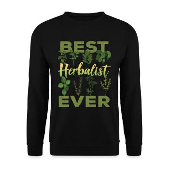 Best Herbal Specialist Ever Herbs - Unisex Sweatshirt - black - Front - Alina (178cm) & Michal (187cm)