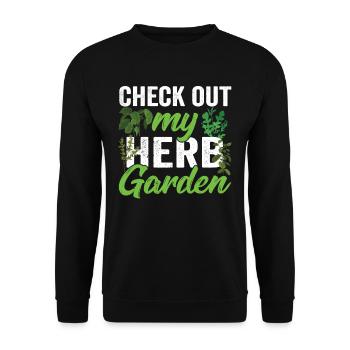 View my herb garden Herbs - Unisex Sweatshirt - black - Front - Alina (178cm) & Michal (187cm)