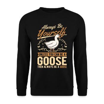 Oies Cadeau Goose Lovers Goose Éleveurs d’oies - Sweat-shirt Unisexe - noir - Devant - Alina (178cm) & Michal (187cm)