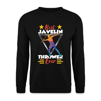 Bester Speerwerfer Aller Zeiten Speerwerfen Speer - Unisex Pullover - Schwarz - Vorne - Alina (178cm) & Michal (187cm)