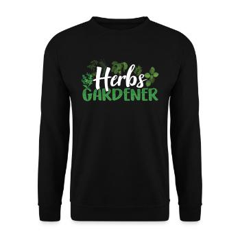 Herb Gardener Herb Garden Herbalism - Unisex Sweatshirt - black - Front - Alina (178cm) & Michal (187cm)