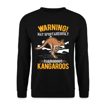 Kangourou Australie Kangourou australien - Sweat-shirt Unisexe - noir - Devant - Alina (178cm) & Michal (187cm)