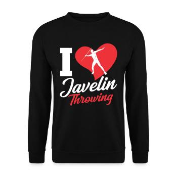 I Love Javelin Throwing Javelin Javelin Throw Javelin Thrower - Unisex Sweatshirt - black - Front - Alina (178cm) & Michal (187cm)