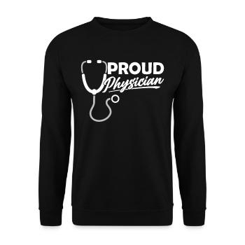 Proud Doctor Medicine Doctor Medical Profession - Unisex Sweatshirt - black - Front - Alina (178cm) & Michal (187cm)