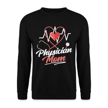 Doctor Mother Profession Doctor Medical Medicine - Unisex Sweatshirt - black - Front - Alina (178cm) & Michal (187cm)