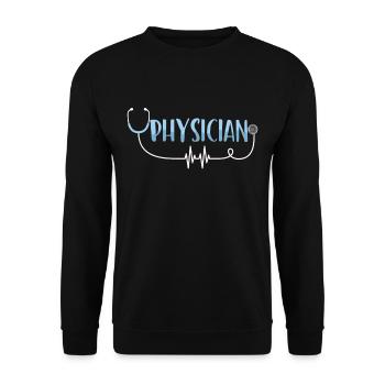 Médecin Profession Docteur Médecine médicale - Sweat-shirt Unisexe - noir - Devant - Alina (178cm) & Michal (187cm)