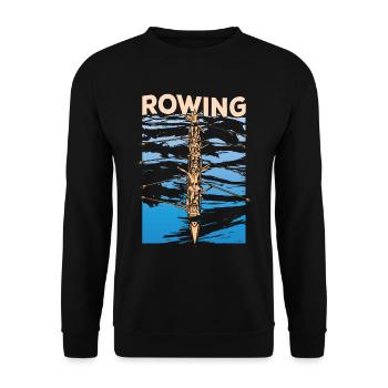 Rowing Rowing Rowing Rowing Rowing - Unisex Sweatshirt - black - Front - Alina (178cm) & Michal (187cm)